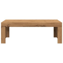 Table basse chêne artisanal 102x50x35 cm bois d'ingénierie 581802581802
