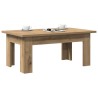 Table basse chêne artisanal 100x60x42 cm bois d'ingénierie 581803581803