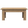 Table basse chêne artisanal 100x60x42 cm bois d'ingénierie 581803581803
