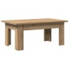 Table basse chêne artisanal 100x60x42 cm bois d'ingénierie 581803581803