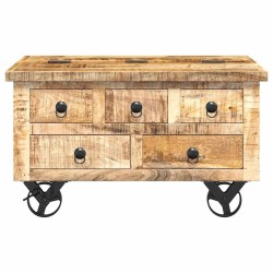 Table basse Bois de manguier brut 70 x 70 x 40 cm 581804581804