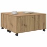 Table basse Chêne artisanal 75 x 75 x 38 cm Bois d'ingénierie 581805581805