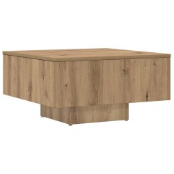 Table basse chêne artisanal 60x60x31,5 cm bois d'ingénierie 581806581806