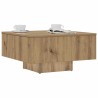 Table basse chêne artisanal 60x60x31,5 cm bois d'ingénierie 581806581806