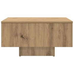 Table basse chêne artisanal 60x60x31,5 cm bois d'ingénierie 581806581806