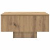 Table basse chêne artisanal 60x60x31,5 cm bois d'ingénierie 581806581806
