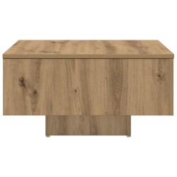 Table basse chêne artisanal 60x60x31,5 cm bois d'ingénierie 581806581806
