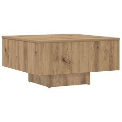 Table basse chêne artisanal 60x60x31,5 cm bois d'ingénierie 581806581806