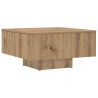 Table basse chêne artisanal 60x60x31,5 cm bois d'ingénierie 581806581806