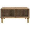 Table basse chêne artisanal 60x60x30 cm bois d'ingénierie 581807581807