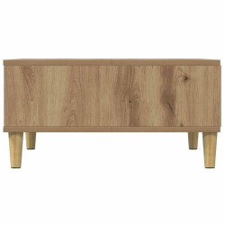 Table basse chêne artisanal 60x60x30 cm bois d'ingénierie 581807581807