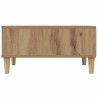 Table basse chêne artisanal 60x60x30 cm bois d'ingénierie 581807581807