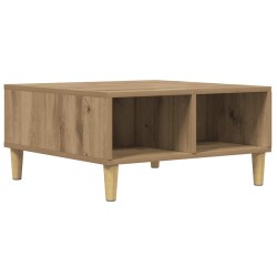 Table basse chêne artisanal 60x60x30 cm bois d'ingénierie 581807581807