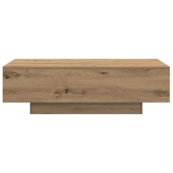 Table basse chêne artisanal 100x49,5x31 cm bois d'ingénierie 581820581820
