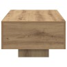 Table basse chêne artisanal 100x49,5x31 cm bois d'ingénierie 581820581820