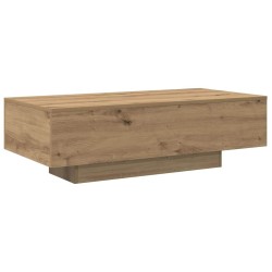 Table basse chêne artisanal 100x49,5x31 cm bois d'ingénierie 581820581820