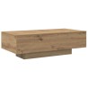 Table basse chêne artisanal 100x49,5x31 cm bois d'ingénierie 581820581820