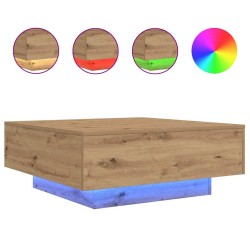 Table basse Chêne artisanal 80 x 80 x 31 cm Bois d'ingénierie 581821581821