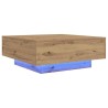 Table basse Chêne artisanal 80 x 80 x 31 cm Bois d'ingénierie 581821581821