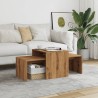 Table basse chêne artisanal 100x48x40 cm bois d'ingénierie 581822581822