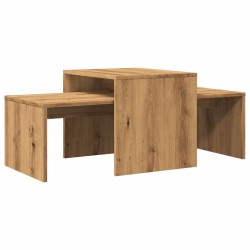 Table basse chêne artisanal 100x48x40 cm bois d'ingénierie 581822581822