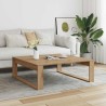 Table basse chêne artisanal 100x100x35 cm bois d'ingénierie 581823581823