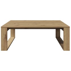 Table basse chêne artisanal 100x100x35 cm bois d'ingénierie 581823581823