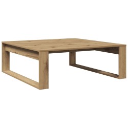 Table basse chêne artisanal 100x100x35 cm bois d'ingénierie 581823581823