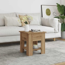 Table basse chêne artisanal 40x40x42 cm bois d'ingénierie 581824581824