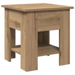 Table basse chêne artisanal 40x40x42 cm bois d'ingénierie 581824581824