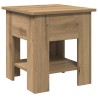 Table basse chêne artisanal 40x40x42 cm bois d'ingénierie 581824581824