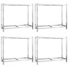 Porte-pneus à 2 niveaux 4 pcs Argenté 110x40x110 cm Acier 581826581826