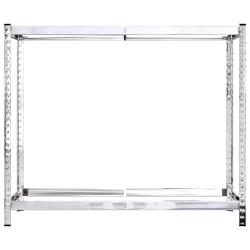 Porte-pneus à 2 niveaux 4 pcs Argenté 110x40x110 cm Acier 581826581826
