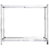Porte-pneus à 2 niveaux 4 pcs Argenté 110x40x110 cm Acier 581826581826