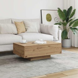 Table basse chêne artisanal 85x55x31 cm bois d'ingénierie 581830581830