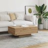 Table basse chêne artisanal 85x55x31 cm bois d'ingénierie 581830581830