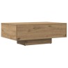 Table basse chêne artisanal 85x55x31 cm bois d'ingénierie 581830581830
