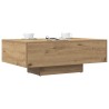 Table basse chêne artisanal 85x55x31 cm bois d'ingénierie 581830581830