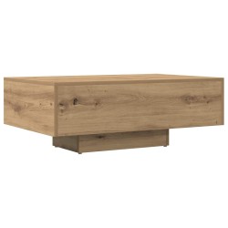 Table basse chêne artisanal 85x55x31 cm bois d'ingénierie 581830581830