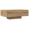 Table basse chêne artisanal 85x55x31 cm bois d'ingénierie 581830581830