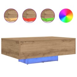 Table basse Chêne artisanal 85 x 55 x 31 cm Bois d'ingénierie 581831581831
