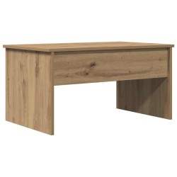 Table basse chêne artisanal 80x50,5x41,5 cm bois d'ingénierie 581832581832