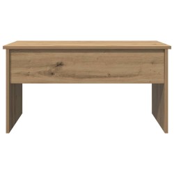 Table basse chêne artisanal 80x50,5x41,5 cm bois d'ingénierie 581832581832