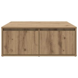 Table basse chêne artisanal 80 x 80 x 31 cm Bois d'ingénierie 581833581833