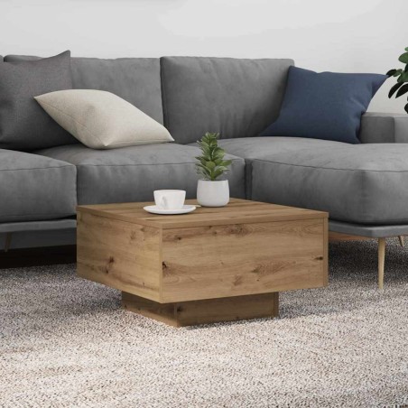 Table basse Chêne artisanal 55 x 55 x 31 cm Bois d'ingénierie 581834581834