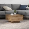 Table basse Chêne artisanal 55 x 55 x 31 cm Bois d'ingénierie 581834581834