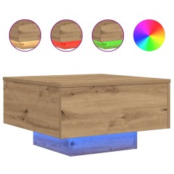 Table basse Chêne artisanal 55 x 55 x 31 cm Bois d'ingénierie 581834581834