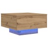 Table basse Chêne artisanal 55 x 55 x 31 cm Bois d'ingénierie 581834581834