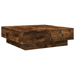 Table basse Chêne fumé 90x90x28 cm Bois d'ingénierie 581835581835