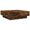 Table basse Chêne fumé 90x90x28 cm Bois d'ingénierie 581835581835